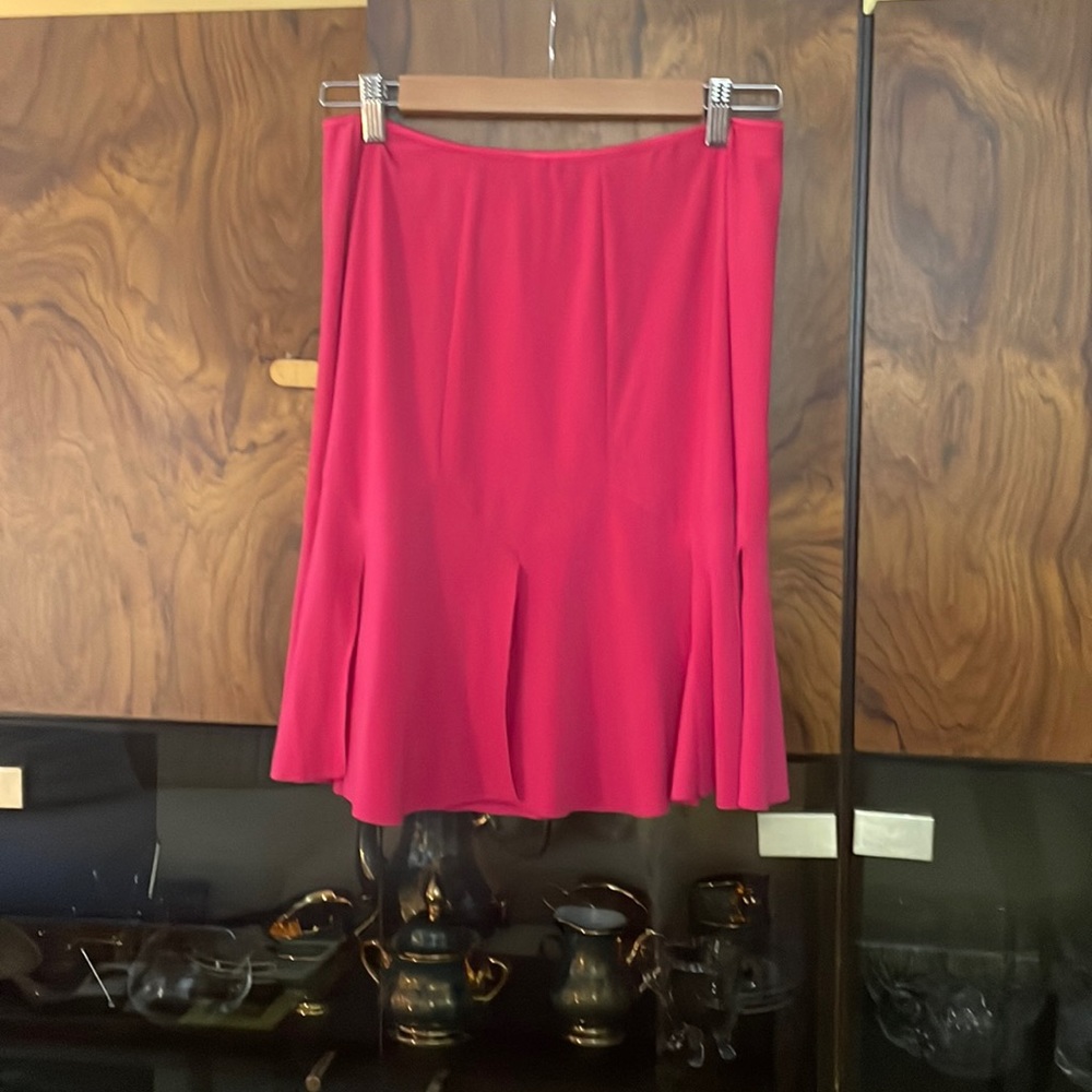 Cache  prettiest Vintage Pink  Open pleated slits skirt Size Medium💕